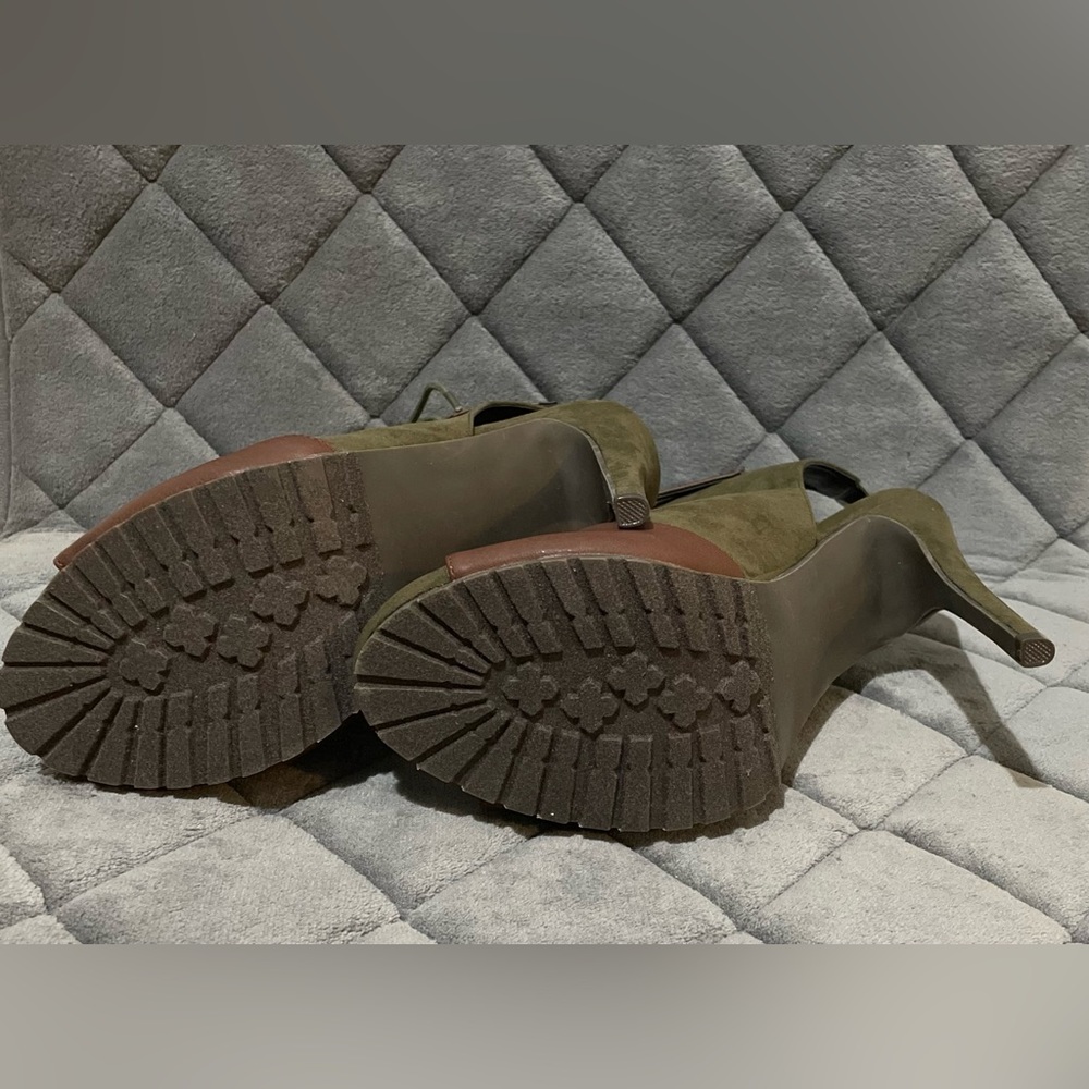 Open Toe Suede Booties - Picture 6 of 8